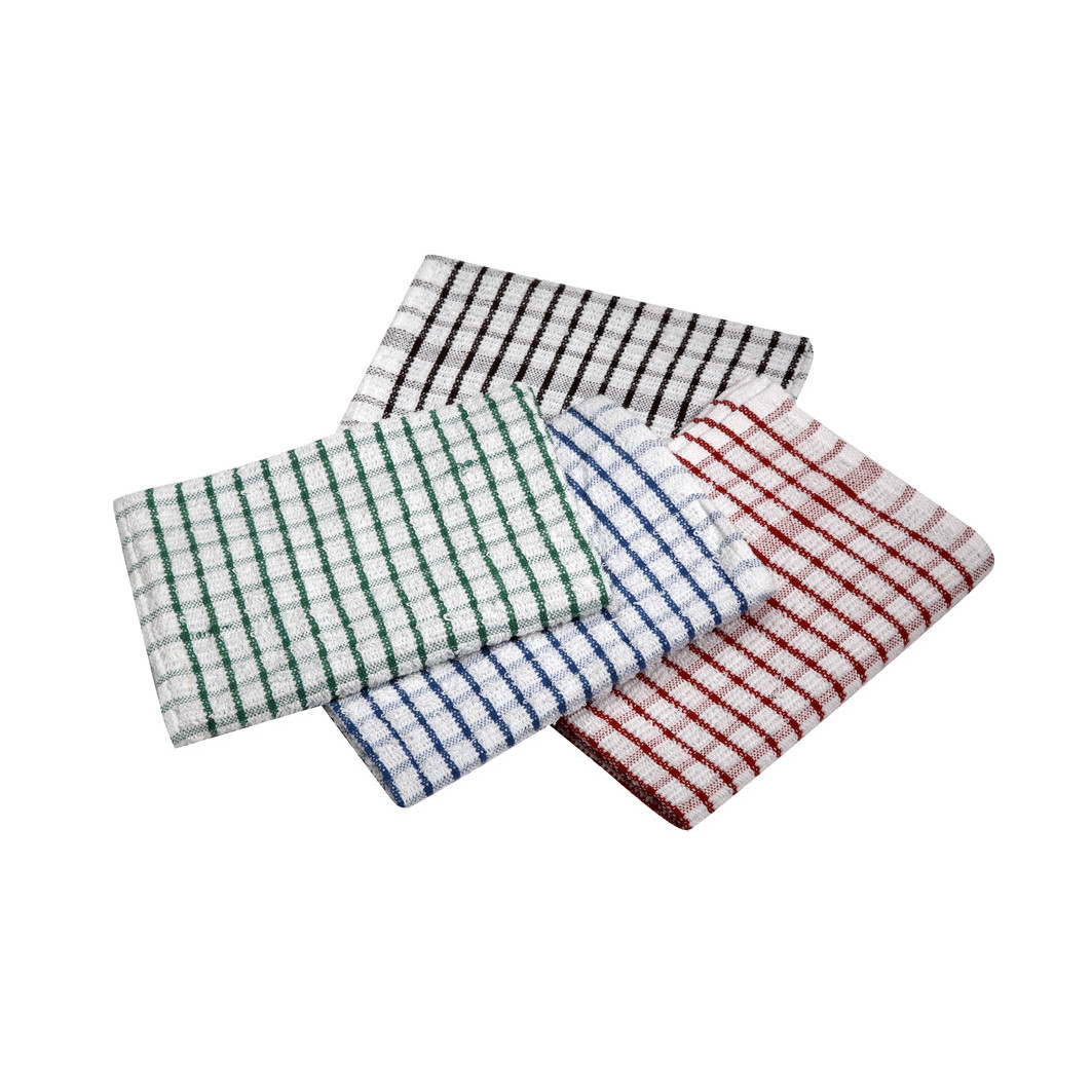 Ramon Terry Check Tea Towels - 10 Pack