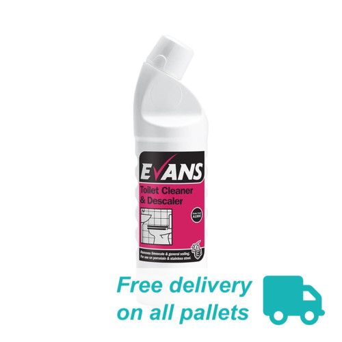 Evans Vanodine Toilet Cleaner & Descaler - 1L - Pallet of 84 Cases